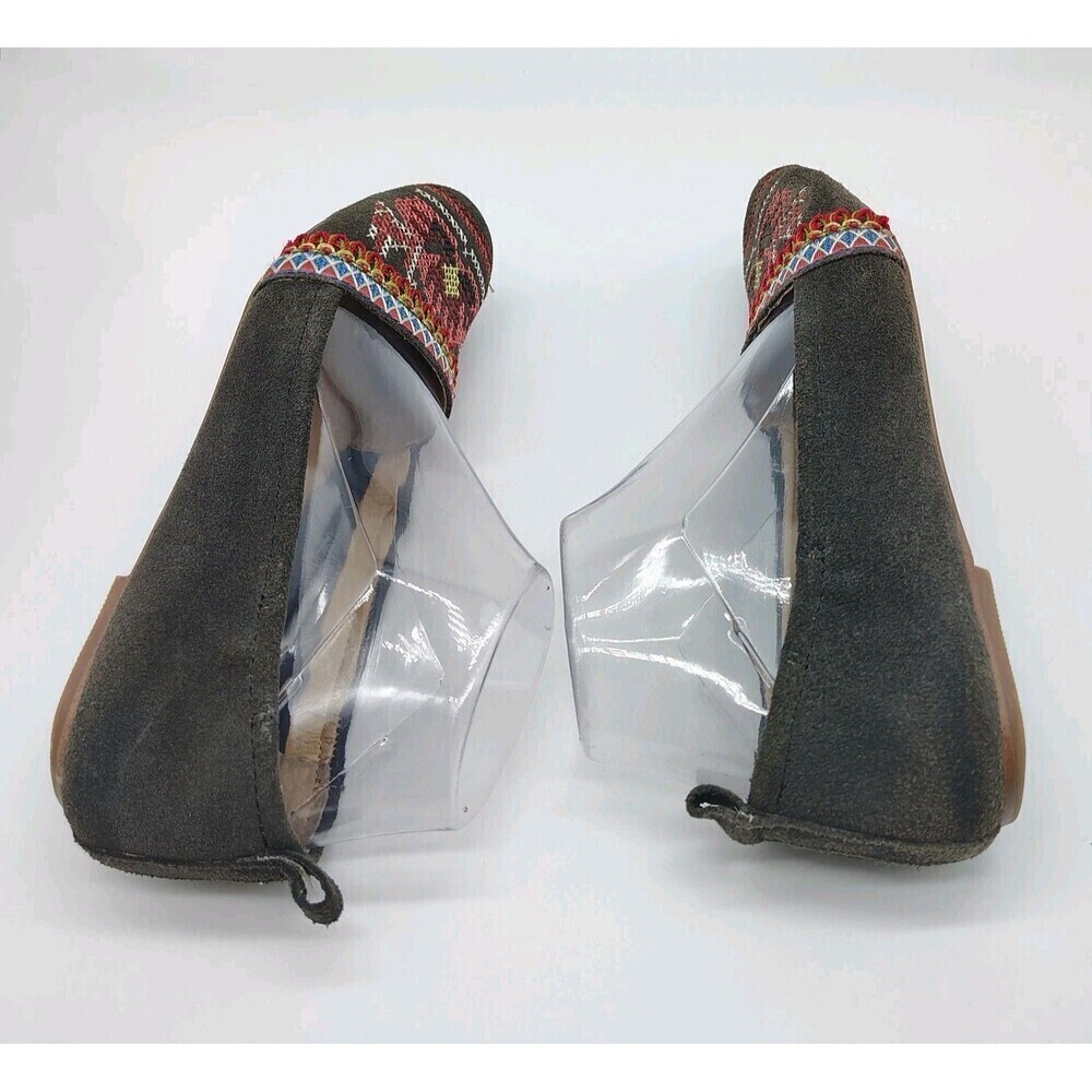 Latigo Basia Embroidered Suede Flats Boho Peasant Festival Cottagecore Size 7 - Picture 4 of 6